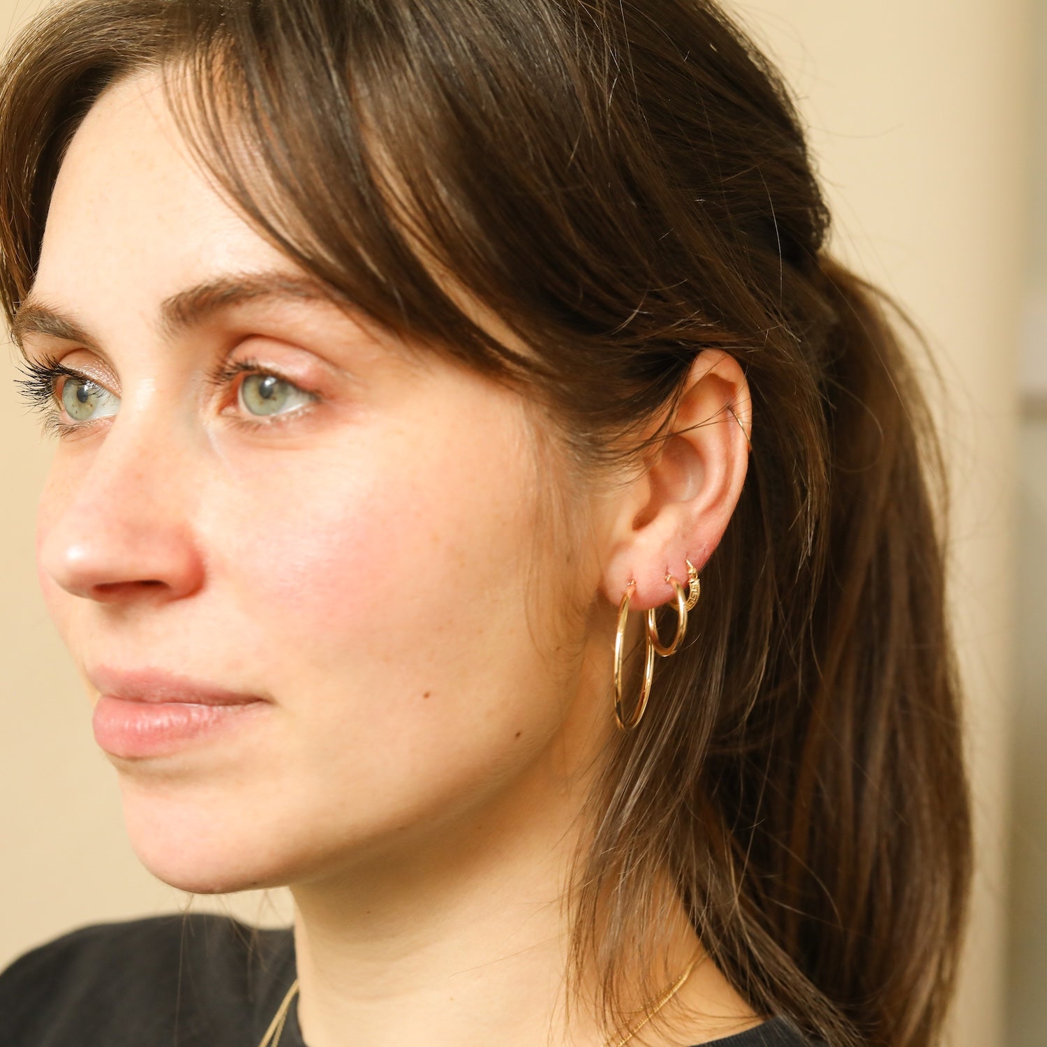 14K Gold Earrings | 19 mm