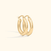 14K Gold Hoop Earrings | 16 mm