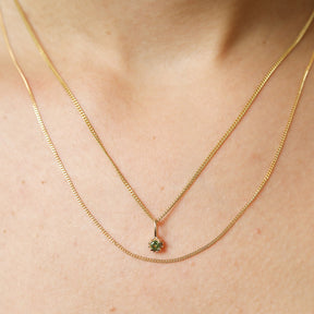 Gold Necklace 14K Gold | 1 mm gourmet chain