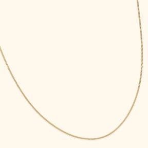 Gold Necklace 14K Gold | 1 mm gourmet chain