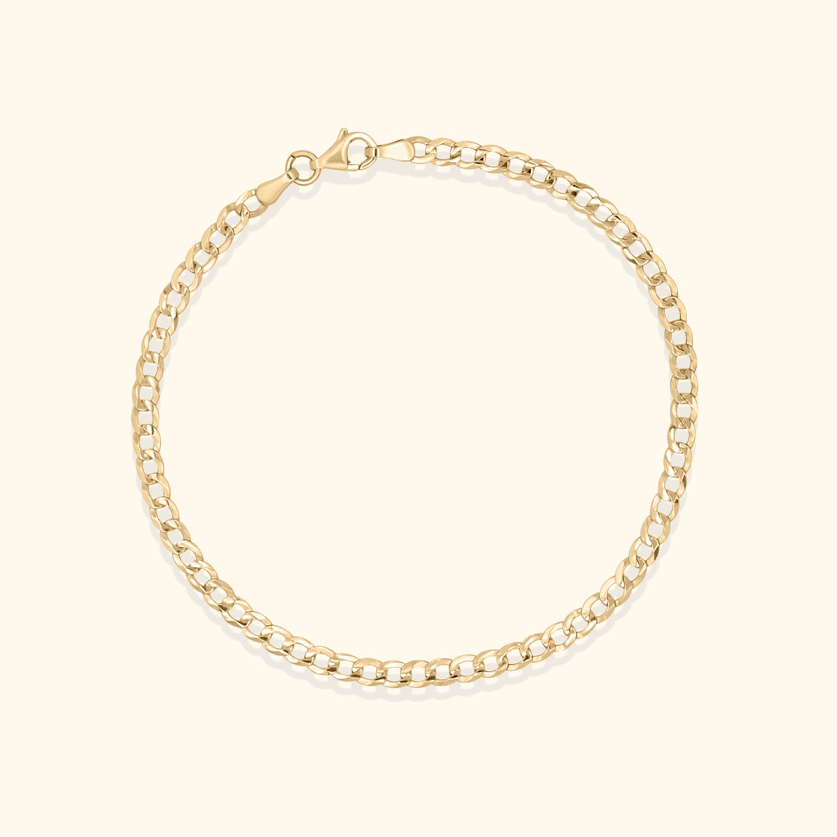 14K Gold Bracelet | Gourmet 3.3 mm | 19 cm