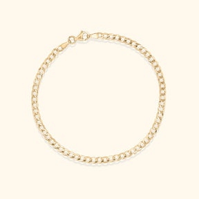 14K Gold Bracelet | Gourmet 3.3 mm | 19 cm